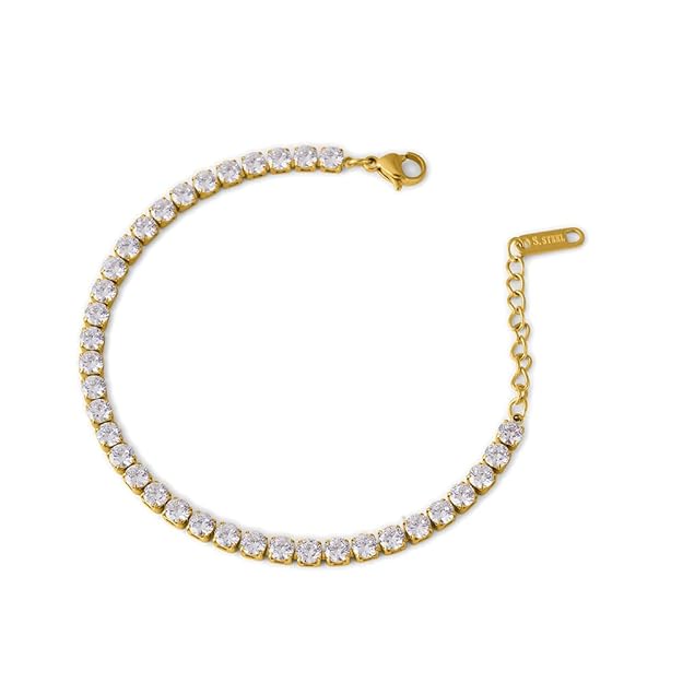 Diamond Affair Bracelet for Women - 18k Gold Plated Bracelets, Gift for Girls & Women | Waterproof & Anti Tarnish Bracelets | Jewellery for Women