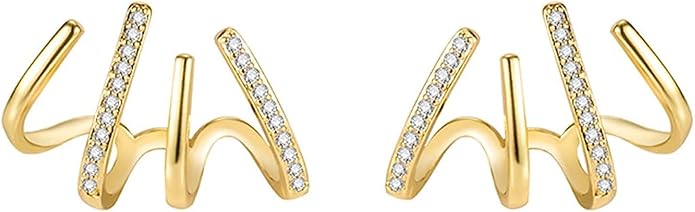 Latest Stylish Trendy Gold Plated Ear Cuffs Earrings for Women and Girls