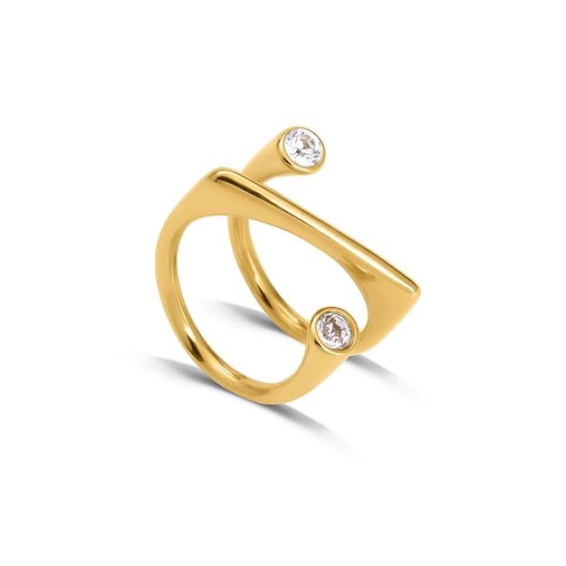 Stone Helen Gold Ring for Womens - Waterproof & Anti-Tarnish