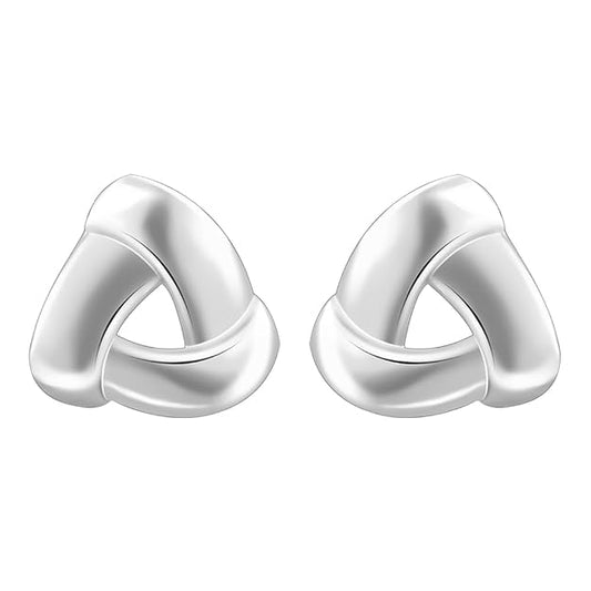 Silver Triangulum Stud Earrings | Gifts for Girlfriend, Gifts for Women and Girls