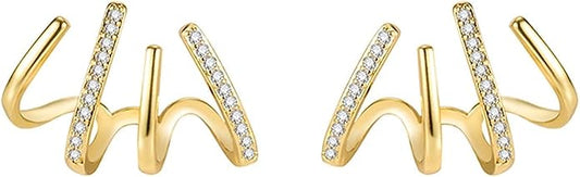 Latest Stylish Trendy Gold Plated Ear Cuffs Earrings for Women and Girls