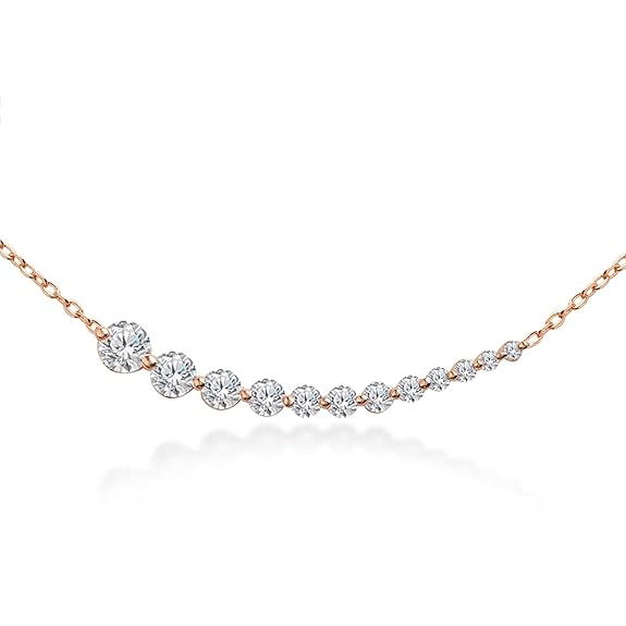 Pendant Necklace With Round Cut Solitaire Austrian Cubic Zirconia Diamond For Women And Girls With Extendable Chain Fashion Jewelry