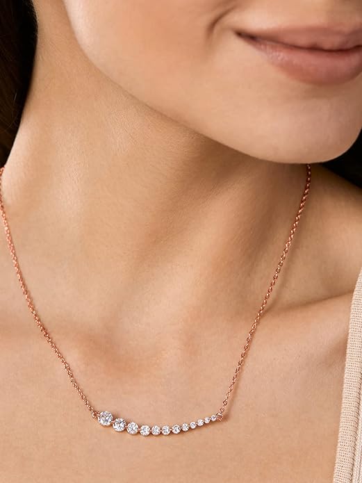 Pendant Necklace With Round Cut Solitaire Austrian Cubic Zirconia Diamond For Women And Girls With Extendable Chain Fashion Jewelry