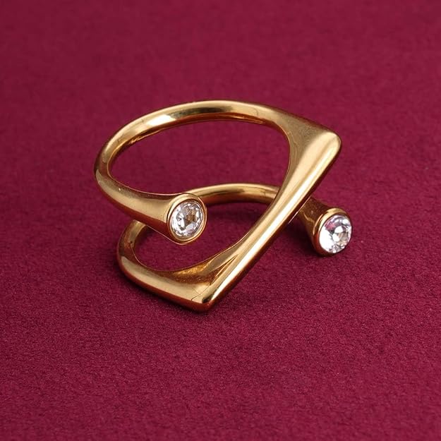 Stone Helen Gold Ring for Womens - Waterproof & Anti-Tarnish